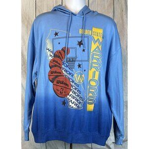 NWT NBA Womens XXL Golden State Warriors Hooded Sweatshirt Blue Hombre